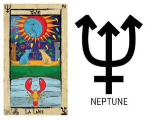 18 La Luna, Neptune, Nettuno