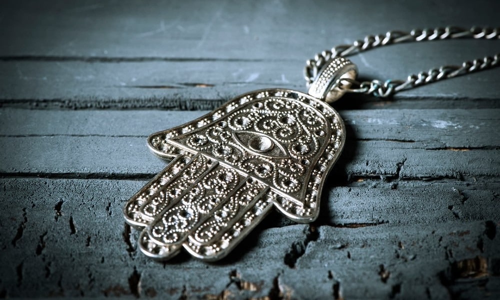 Mystic Jewels Collana In Argento 925 Con Mano Di Fatima, Albero Della Vita E Occhio Turco – Amuleto Portafortuna Regolabile