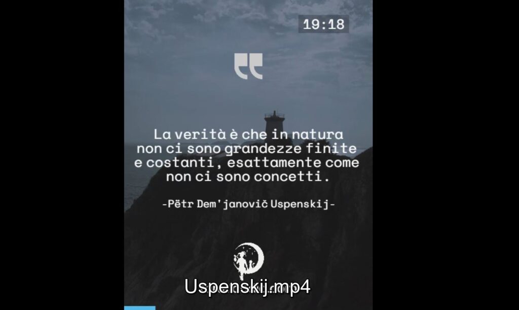 Frasi e citazioni - la verità è che in natura non ci sono grandezze - Uspenskij